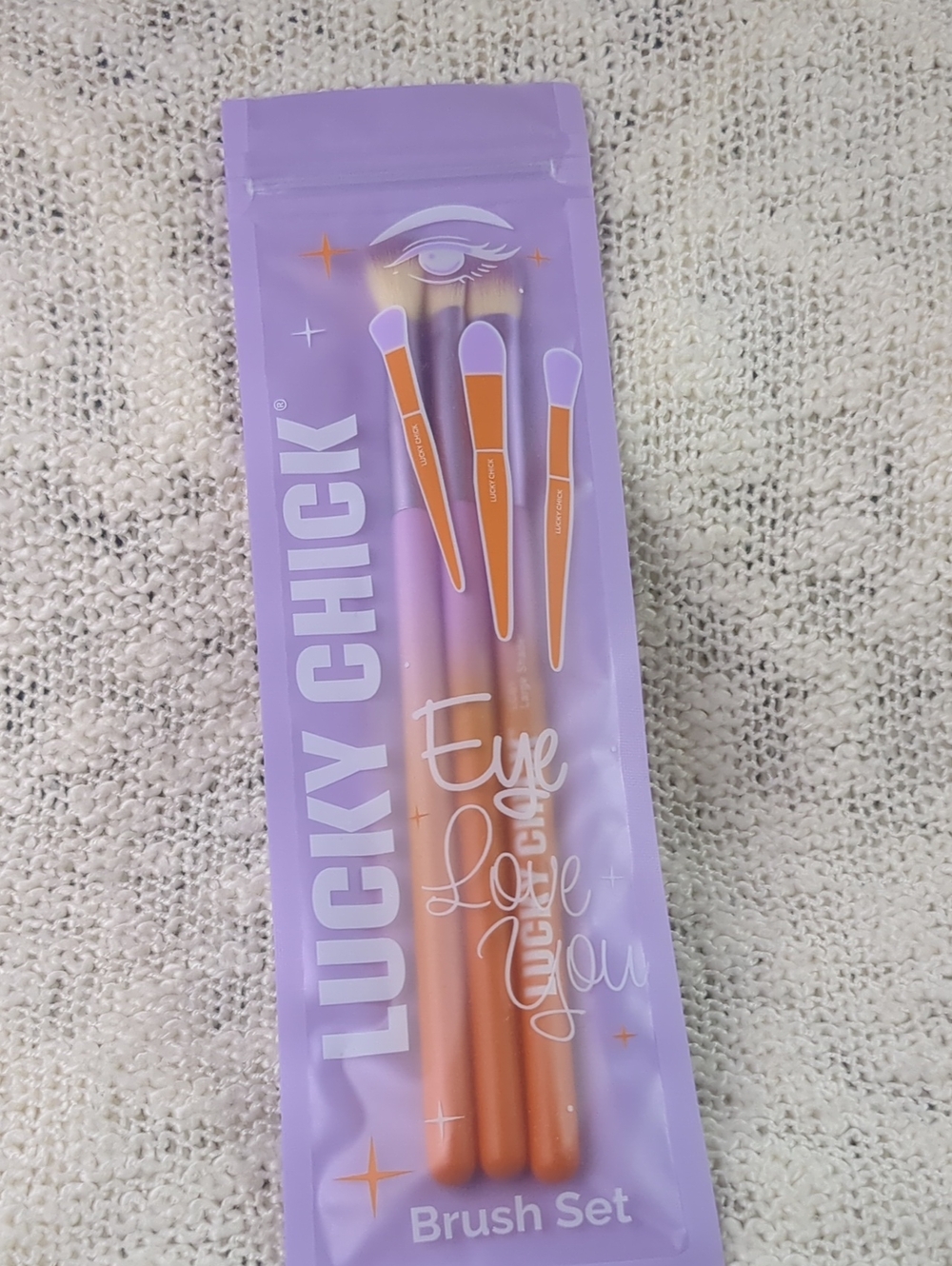 Lucky Chick "Eye Love You" 3-Piece Eye Brush Set